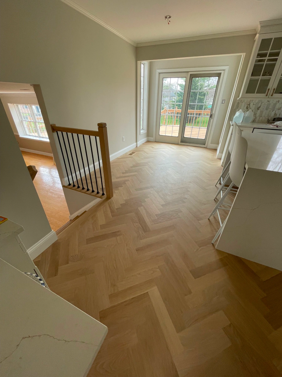 Hardwood flooring finished by Hardwood Kings in Platte County, MO